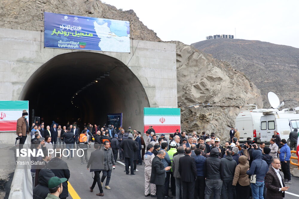 افتتاح آزادراه منجیل - رودبار با حضور مهرداد بذرپاش، وزیر راه و شهرسازی