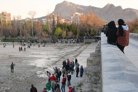 جاری شدن آب در محدوده پل تاریخی مارنان