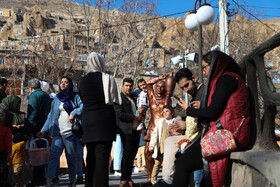 مسافران نوروزی در روستای تاریخی کندوان - آذربایجان شرقی